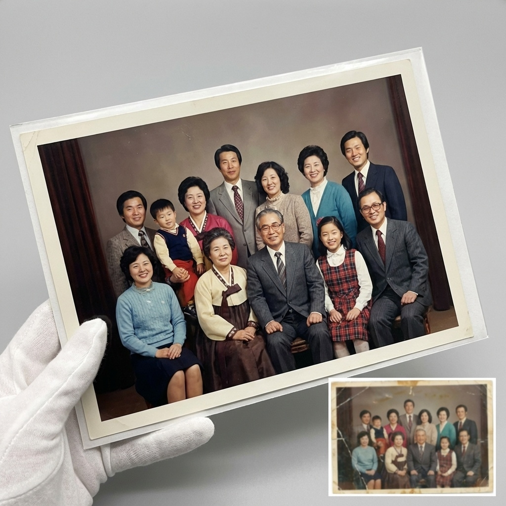 찢어진사진복원