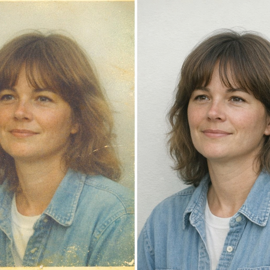 훼손된사진 복원